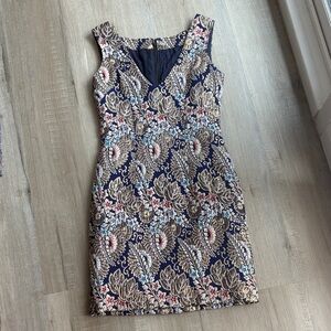 Vintage jacquard sheath dress